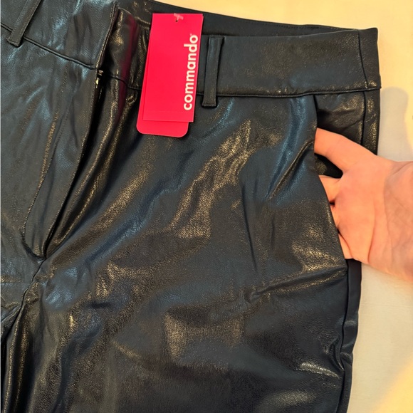 🆕 Commando Navy Faux Leather 7/8 Trouser - L - Picture 5 of 8